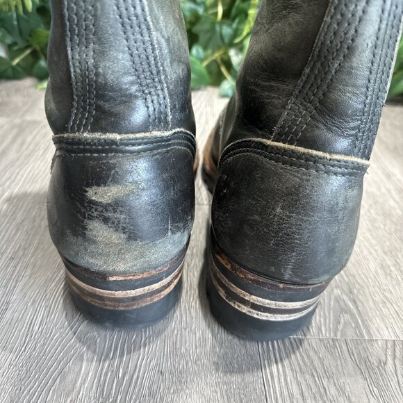 Canada West Lace Work Boots Men’s 9 D Black Leather Logger 14375 main image 7